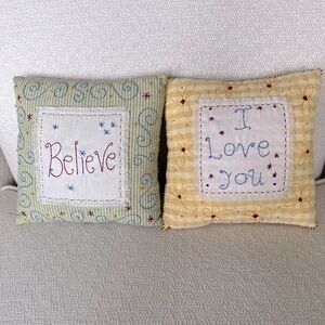 2 Piece Set - Small Inspirational Pillows